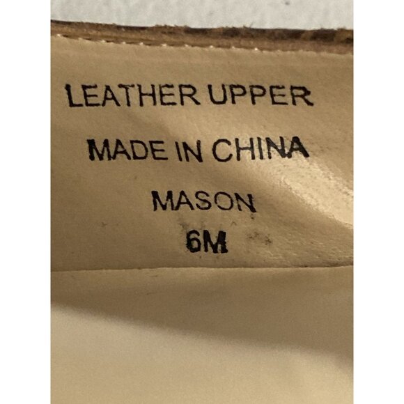 Karen Scott Womens size 6M Snakeskin Pattern Leather Slingback Heels - Picture 6 of 6